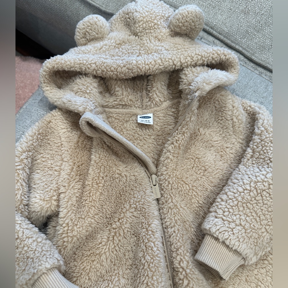 One piece fleece baby teddy suit